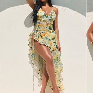 Floral Yellow Maxi Dress